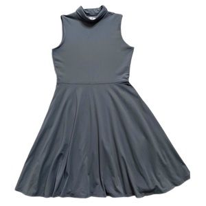 Susana Monaco Grey Mock Neck Fit & Flare Supplex‎  Dress L